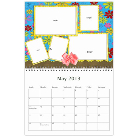 2013 Calendar By Jennifer May 2013