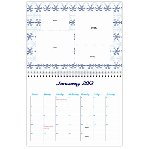 Calendar By Lisa Jan 2013