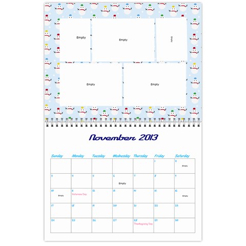 Calendar By Lisa Nov 2013