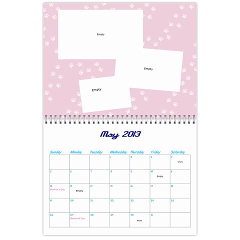 Calendar By Lisa May 2013