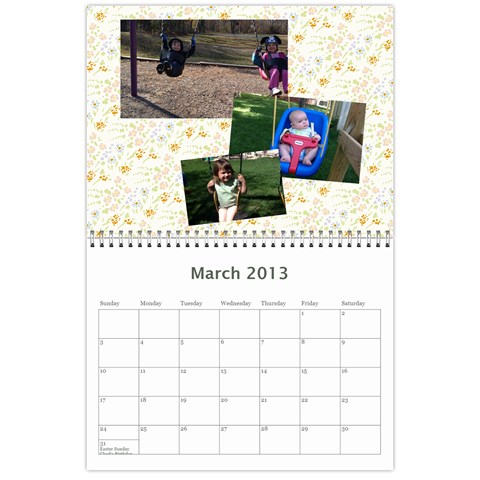 2013 Grandchildren Calendar By Missy Landis Mar 2013
