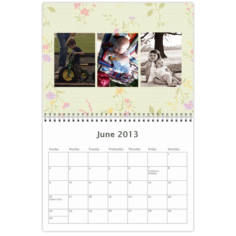 2013 Grandchildren Calendar By Missy Landis Jun 2013