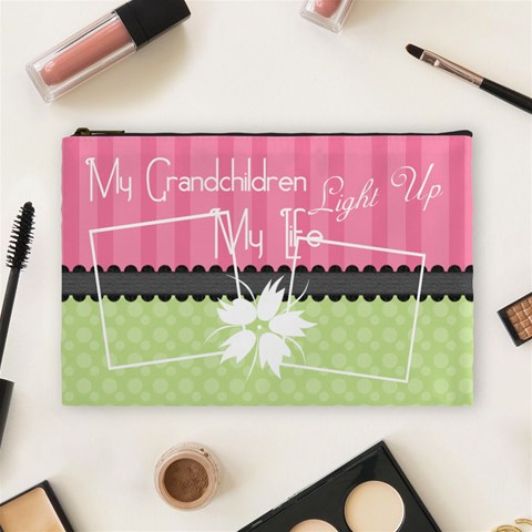 My Grandchildren Light Up My Life Large Cosmetic By Digitalkeepsakes Front