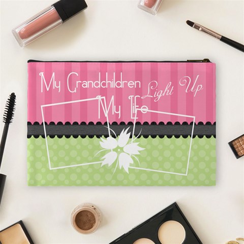 My Grandchildren Light Up My Life Large Cosmetic By Digitalkeepsakes Back