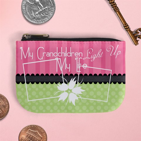 My Grandchildren Light Up My Life Coin Purse By Digitalkeepsakes Front