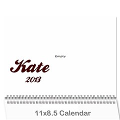 kate calendar - Wall Calendar 11  x 8.5  (12-Months)