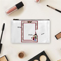 Red And White Snowflake Cosmetic Bag (small)