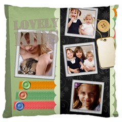 flower kids - Large Cushion Case (Two Sides) flower kids - Large Cushion Case (Two Sides)