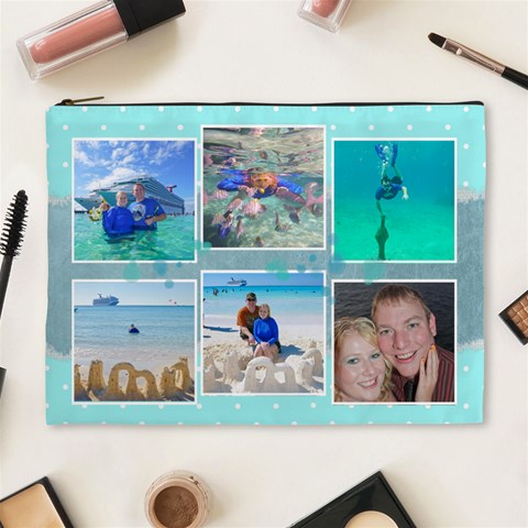 Ocean Vacation Xl Cosmetic Bag By Digitalkeepsakes Front