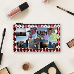 Argyle Flower Cosmetic Bag Small - Cosmetic Bag (Small)