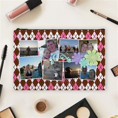 Argyle Flower Cosmetic Bag Large - Cosmetic Bag (Large) Argyle Flower Cosmetic Bag Large - Cosmetic Bag (Large)