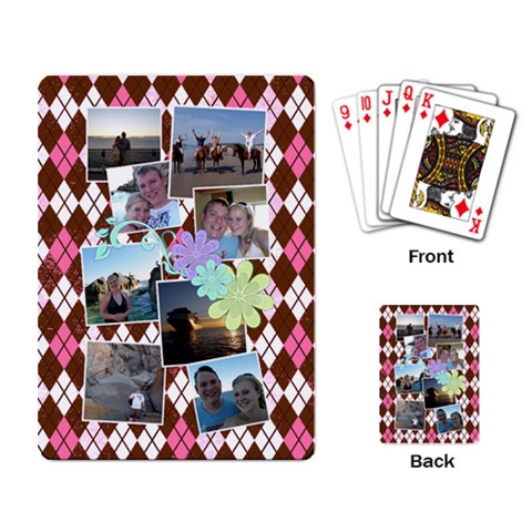 Flower Argyle Playing Cards By Digitalkeepsakes Back
