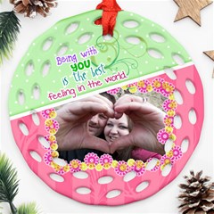 Being with you - Round Ornament 2 sides - Round Filigree Ornament (Two Sides)