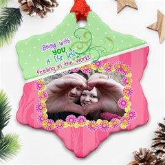 Being with you - Snowflake Ornament 2 Sides - Snowflake Ornament (Two Sides) Being with you - Snowflake Ornament 2 Sides - Snowflake Ornament (Two Sides)