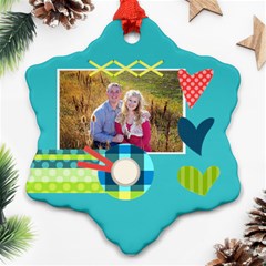 Playful Hearts - Ornament (Snowflake)