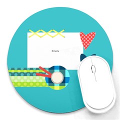 Playful Hearts - Round Mousepad