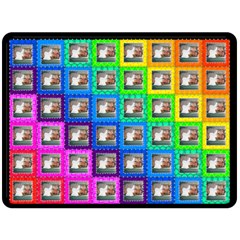 Rainbow Stitch Queen SZ - Fleece Blanket XL - 80  x 56  Fleece Blanket (Large)