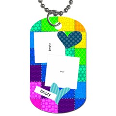 Stitched Quilted Rainbow - Dog Tag (Two Sides)