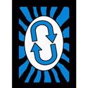 reverse card blue