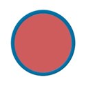 Blue circle frame