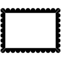 black rectangle scollop border