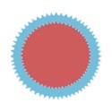 Blue 1 round frame