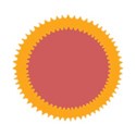orange round frame