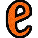 Orange on Black SMALL e