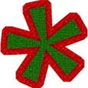 TCasey Green on Red Symbol Astrisk
