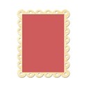 beige scollop rectangle shadow