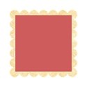 beige scollop square