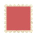 cream rough silk scollop square