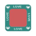 Love frame green