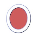 blue white oval