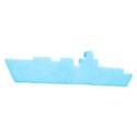 bright blue navy ship