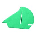 green sailing ship