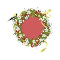 Apple blossom cluster bird
