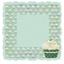 green scrap layering paper