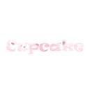 cupcake word art pink
