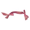 checked bow red