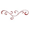 swirls red glitter
