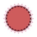 red and pink cupcake frame