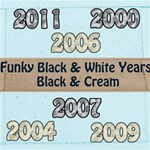 Funky Years Black White & Cream 