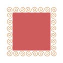orange swirl frame square