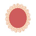 orange oval filigree lace frame