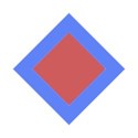 blue diamond frame