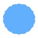 round paper blue