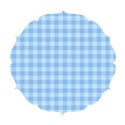 round paper gingham blue