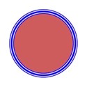Blue frame round